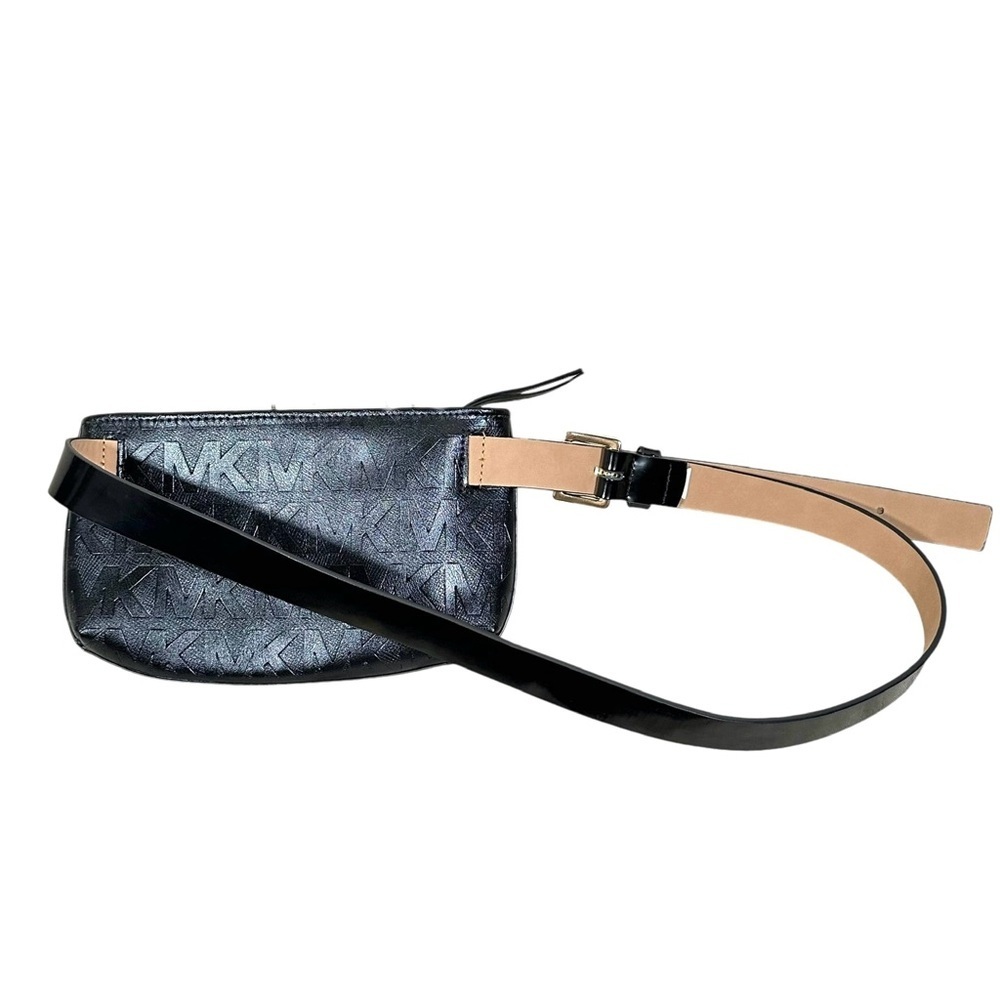 MICHAEL KORS Leather Embossed MK Logo Belt Bag - Picture 3 of 14